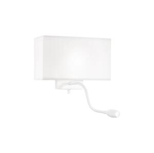 Ideal Lux Ideal Lux - LED Flexibilní nástěnná lampa HOTEL 1xE27/60W/230V + LED/1,5W bílá