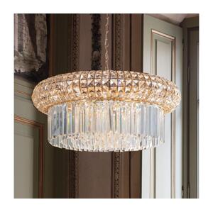Ideal Lux Ideal Lux - Křišťálový lustr na řetězu NABUCCO 16xE14/40W/230V pr. 70 cm zlatá