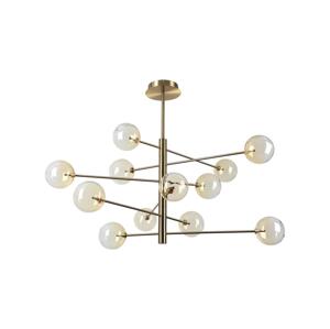 Ideal Lux Ideal Lux - LED Lustr na tyči EQUINOXE 12xG4/2W/230V pr. 128,1 cm mosaz/kouřová