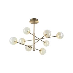 Ideal Lux Ideal Lux - LED Lustr na tyči EQUINOXE 8xG4/2W/230V pr. 128 cm mosaz/kouřová
