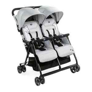Chicco Chicco - Sportovní kočárek pro dvojčata OHLALA TWIN Silver Cat stříbrná