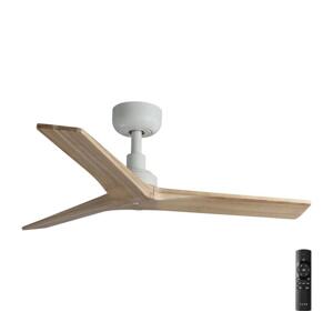 FARO Barcelona FARO 34281 - Stropní látor KLIM S hnědá/bílá pr. 92,5 cm + dálkové ovládání