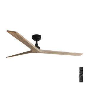 FARO Barcelona FARO 34282 - Stropní látor KLIM L hnědá/černá pr. 150 cm + dálkové ovládání