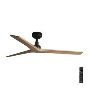 FARO Barcelona FARO 34283 - Stropní látor KLIM M hnědá/černá pr. 125 cm + dálkové ovládání