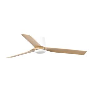 FARO Barcelona FARO 33829-Stropní látor PUNT TUB M hnědá/bílá pr.130 cm + dálkové ovládání