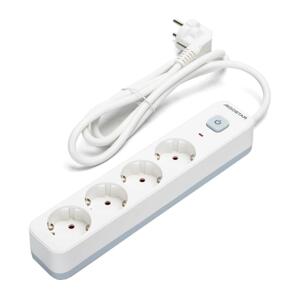 B.V.  - Prodlužovací kabel s vypínačem 4Z Typ F 1,5m bílá