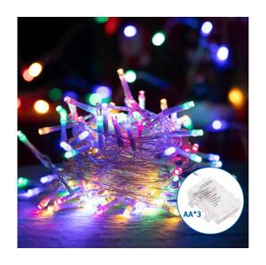 B.V.  - LED Venkovní vánoční řetěz 50xLED/8 funkcí 3xAA 5,3m IP44 multicolor