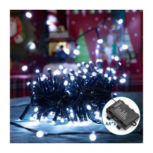 B.V.  - LED Venkovní vánoční řetěz 200xLED/8 funkcí 10,3m IP44 studená bílá B10303K2N