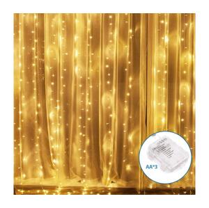 B.V.  - LED Venkovní vánoční řetěz 200xLED/8 funkcí 3xAA 5x2m IP44 teplá bílá B10303K3F