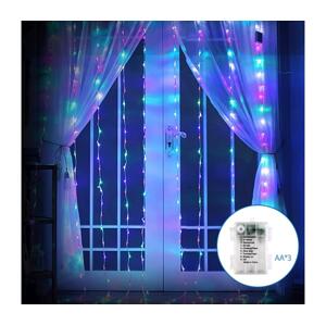 B.V.  - LED Venkovní vánoční řetěz 200xLED/8 funkcí 3xAA 5x2m IP44 multicolor