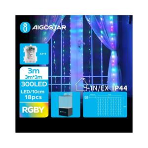 B.V.  - LED Venkovní vánoční řetěz 300xLED/8 funkcí 3xAA 6x3m IP44 multicolor