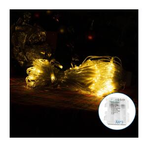 B.V. -LED Venkovní vánoční řetěz 100xLED/8 funkcí 3xAA 8x0,6m IP44 teplá bílá