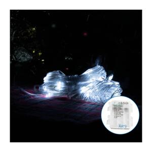 B.V.  -LED Venkovní vánoční řetěz 100xLED/8 funkcí 4,5x1,5m IP44 studená bílá