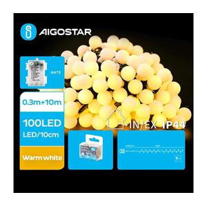 B.V.  - LED Venkovní řetěz 100xLED/3xAA/8 funkcí 10,3 m IP44 teplá bílá