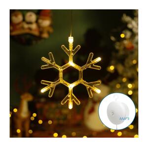 B.V.  - LED Vánoční dekorace LED/3xAAA teplá bílá vločka 19cm