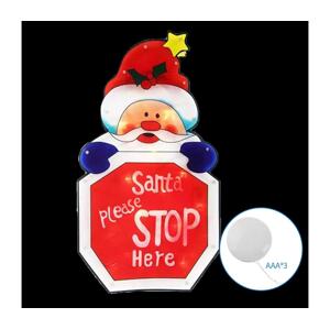 B.V.  - LED Vánoční dekorace LED/3xAAA Santa se značkou 45cm