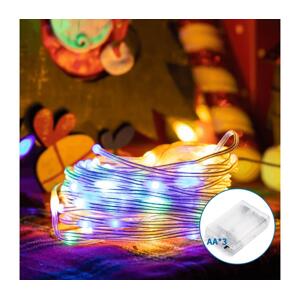 B.V.  - LED Vánoční řetěz 100xLED/3xAA 10,3m multicolor