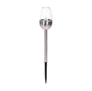 B.V.  - LED Solární lampa LED/0,006W/1,2V 38,2cm chrom 2700K IP44