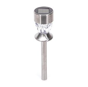 B.V.  - LED Solární lampa LED/0,006W/1,2V 35,5cm chrom 2700K IP44