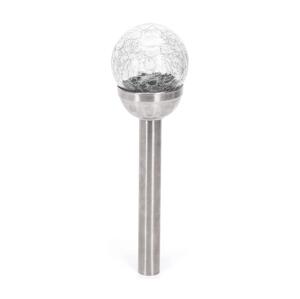 B.V.  - LED Solární lampa LED/0,006W/1,2V 37,8cm chrom 6500K IP44