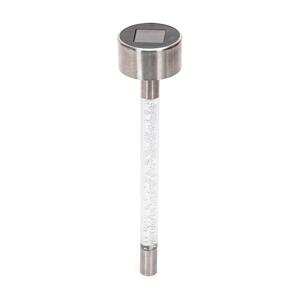 B.V.  - LED Solární lampa LED/0,006W/1,2V 36,7cm chrom 6500K IP44