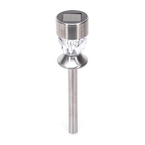 B.V.  - LED Solární lampa LED/0,006W/1,2V 35,5cm chrom 3000K IP44