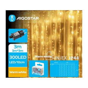 B.V.  - LED Venkovní vánoční řetěz 300xLED/8 funkcí 6x3m IP44 teplá bílá B103031O3