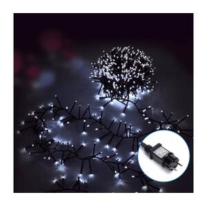 B.V.  - LED Venkovní vánoční řetěz 600xLED/8 funkcí 18m IP44 studená bílá B103031O5