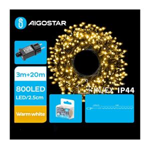 B.V.  - LED Venkovní vánoční řetěz 800xLED/8 funkcí 23m IP44 teplá bílá B103031OE