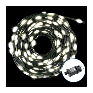 B.V.  - LED Venkovní vánoční řetěz 300xLED/8 funkcí 33m IP44 studená bílá B103031RY
