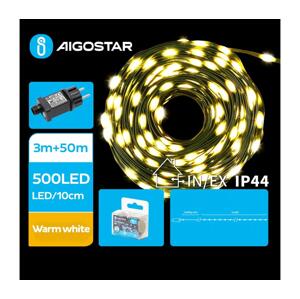 B.V.  - LED Venkovní vánoční řetěz 500xLED/8 funkcí 53m IP44 teplá bílá B103031S8