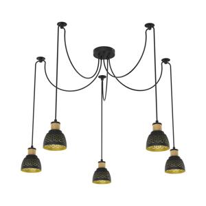 Prezent Prezent  - Lustr na lanku MESCALA 5xE14/40W/230V pavouk černá