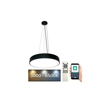 LED Stmívatelný lustr na lanku LED/50W/230V 3000-6500K černá + dálkové ovládání