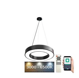 LED Stmívatelný lustr na lanku LED/45W/230V 3000-6500K černá + dálkové ovládání