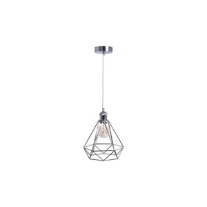 Lustr na lanku 1xE27/60W/230V pr. 22 cm lesklý chrom