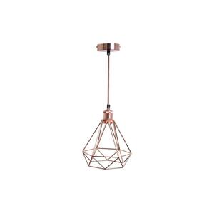 Lustr na lanku 1xE27/60W/230V pr. 22 cm měď