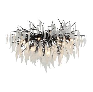 Křišťálový přisazený lustr 10xG9/40W/230V černá