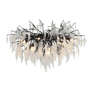 Křišťálový přisazený lustr 12xG9/40W/230V černá