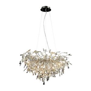 Křišťálový lustr na lanku 13xG9/40W/230V chrom