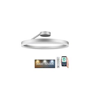 LED Stmívatelný přisazený lustr LED/40W/230V 3000-6500K chrom + dálkové ovládání
