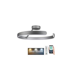 LED Stmívatelný přisazený lustr LED/72W/230V 3000-6500K chrom + dálkové ovládání