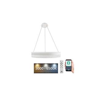 LED Stmívatelný lustr na lanku LED/80W/230V 3000-6500K bílá + dálkové ovládání