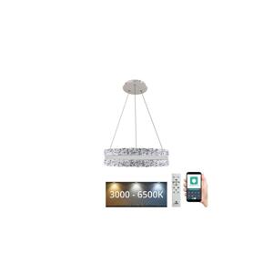 LED Stmívatelný lustr na lanku LED/80W/230V 3000-6500K bílá + dálkové ovládání