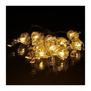 LED Vánoční řetěz 10xLED/2xAA/teplá bílá 1,65m sněhuláci