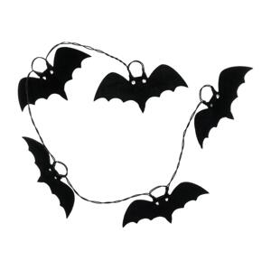 LED Dekorační řetěz HALLOWEEN 10xLED/2xAA/teplá bílá 1,3m netopýři