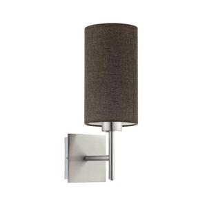 Eglo Eglo - Nástěnné svítidlo TUNJA 1xE27/60W/230V matný chrom/hnědá