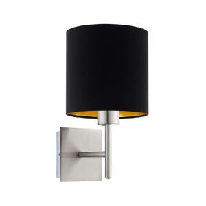 Eglo Eglo - Nástěnné svítidlo TUNJA 1xE27/60W/230V matný chrom/černá
