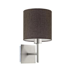 Eglo Eglo - Nástěnné svítidlo TUNJA 1xE27/60W/230V matný chrom/hnědá