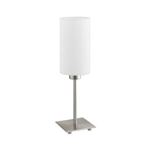 Eglo Eglo - Stolní lampa TUNJA 1xE27/60W/230V 26,5 cm matný chrom/bílá