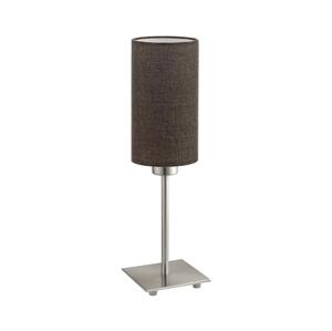 Eglo Eglo - Stolní lampa TUNJA 1xE27/60W/230V 26,5 cm matný chrom/hnědá